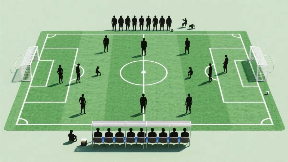 战术分析视角的足球阵型与替补席氛围